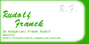 rudolf franek business card